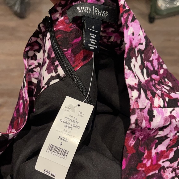 NWT WHBM Floral Crepe Skirt - Picture 9 of 9
